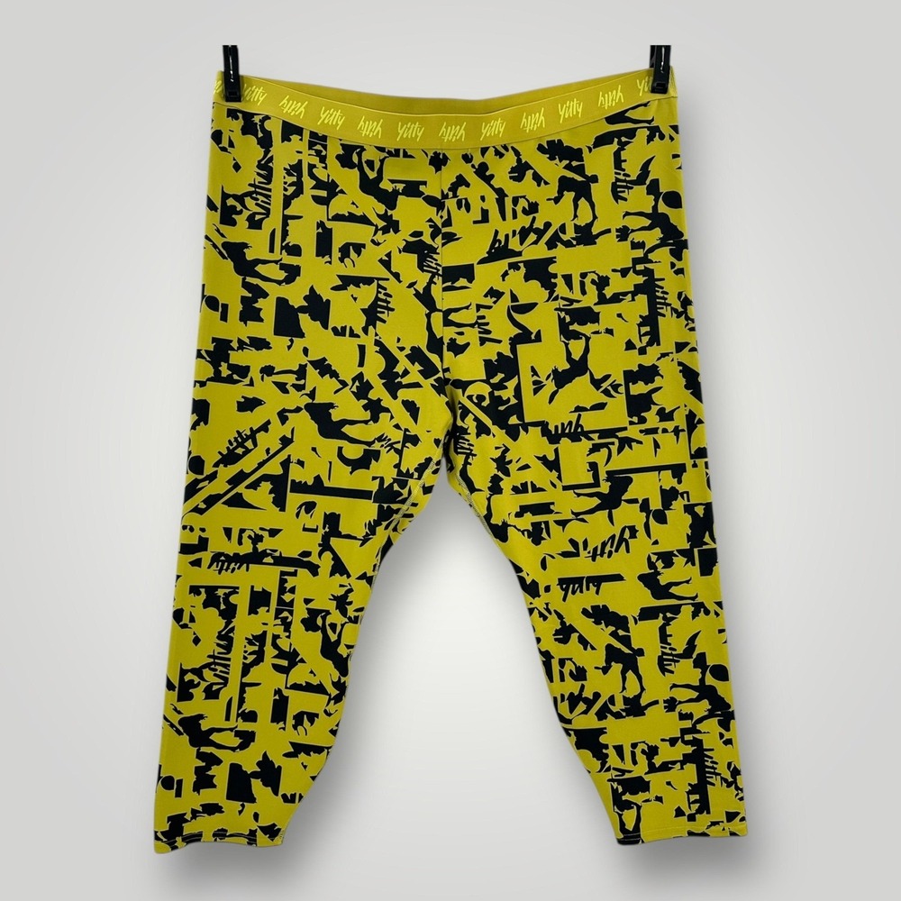 NEW Yitty Shapewear Leggings Womens 6X Green High Waisted Major Label Print